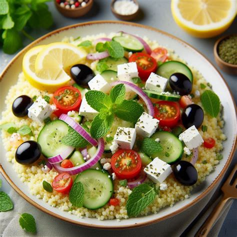 Erfrischender Couscous Salat Mit Minze Und Gurke Salaha Ayurveda