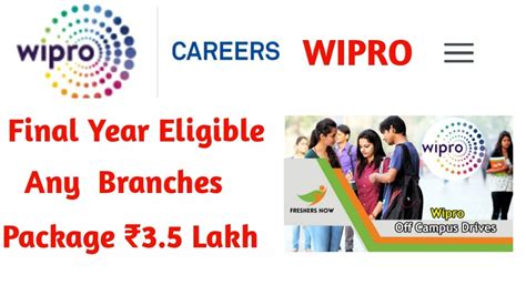 Wipro Recruitment Ii Package Lakh Ii Any Branch Ii Final