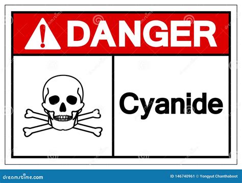 Sinal Do S Mbolo Do Cianureto Do Perigo Ilustra O Do Vetor Isolado