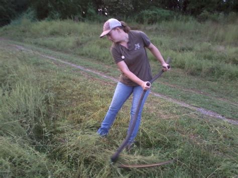 Grass Scythe Cutting Demonstration