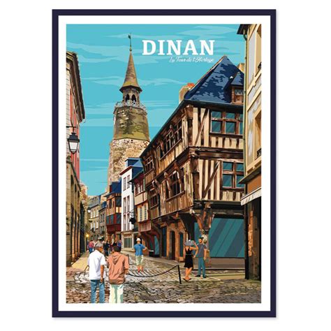 Dinan Poster affiche image encadrée Cadr Aven