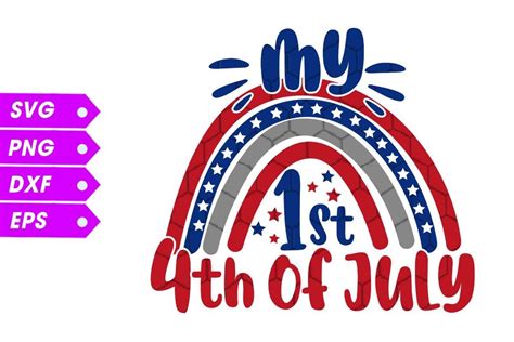 My First 4th Of July Rainbow Svg Gráfico Por Như Thuần Vi · Creative