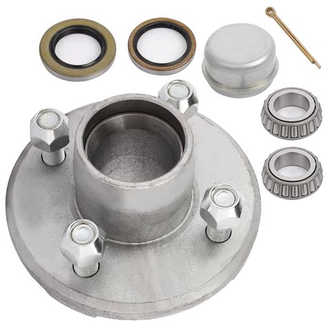 Cciyu Boat Trailer Galvanized Hub Axle Kit 4 On 4 Bolt Circle Wheel Hub