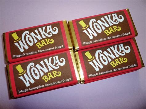 Wonka Bar Wrappers Printed Wonka Bar Label Printing Wonka Bar Candy Favors Willy Wonka Birthday ...