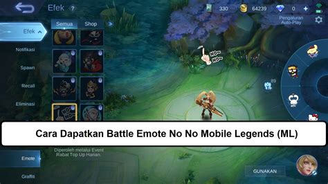 Cara Dapatkan Battle Emote No No Mobile Legends ML Esportsku