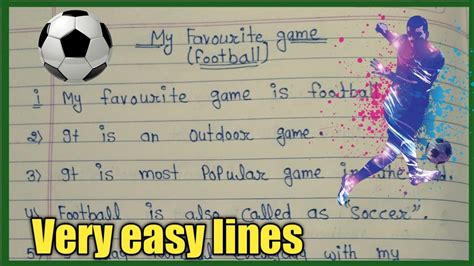 10 Lines On Football In English Essay On My Favourite Game Football