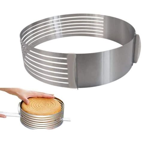 Cercle à Génoise Gâteau Extensible en INOX Moule Gâteau Rond pour Layer