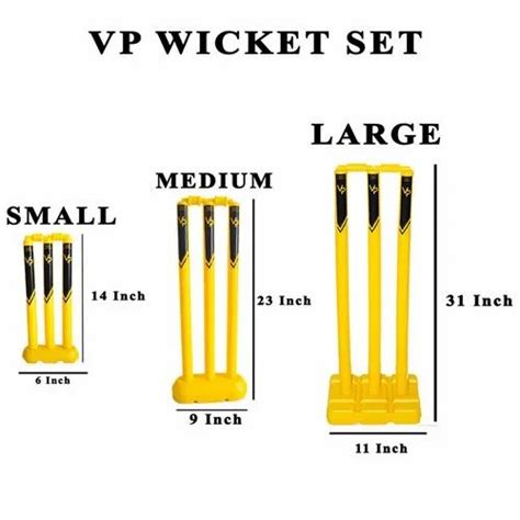 VP Yellow Cricket Wicket Sets, Size: Small,Medium Large at Rs 300/set ...