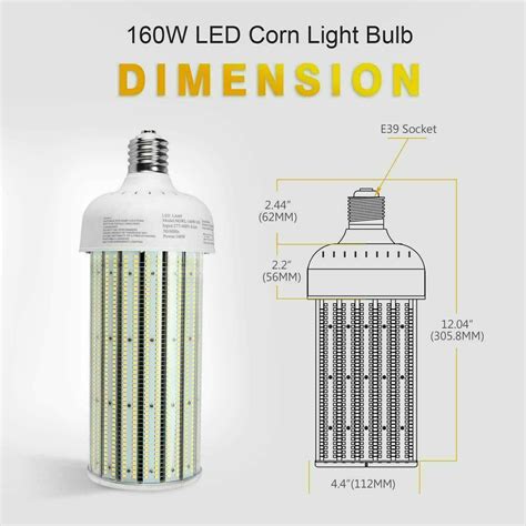 480V 80W 100W 120W 160w 250W LED Corn Cob Light Bulb Mogul Base Corn