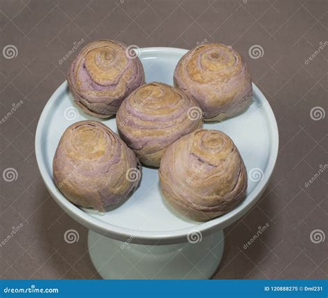 Taiwanese Taro Mooncakes Stock Image Image Of Holiday