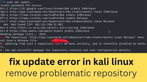 How To Fix Update Error In Kali Linux 2023 Youtube