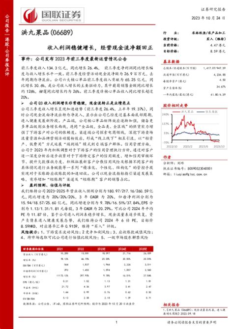 收入利润稳健增长，经营现金流净额回正