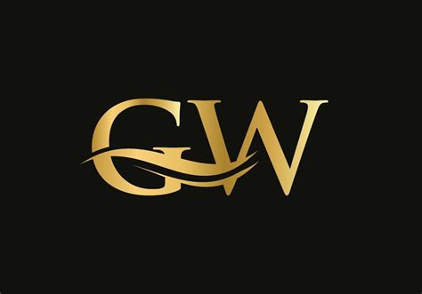 Logotipo Vinculado Gw Para La Identidad Comercial Y De La Empresa Vector De Logotipo De Letra