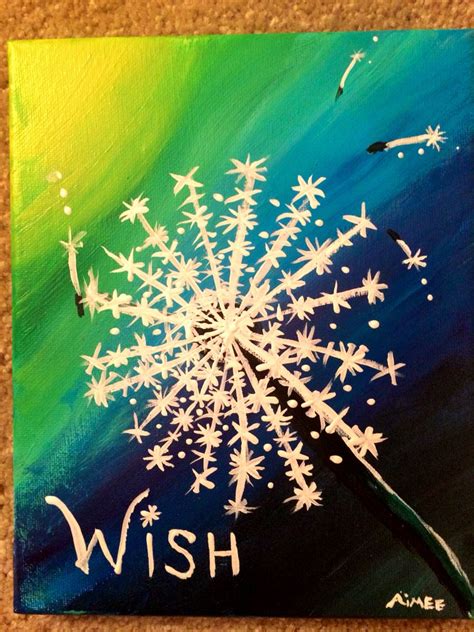 My Dandelion Wish Acrylic Painting Easy Paintings Painting