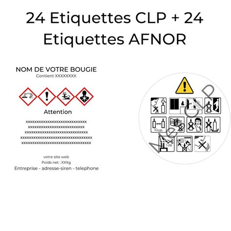 Tiquettes Clp Aux Normes Tiquettes Afnor Pour Bougie Dosage