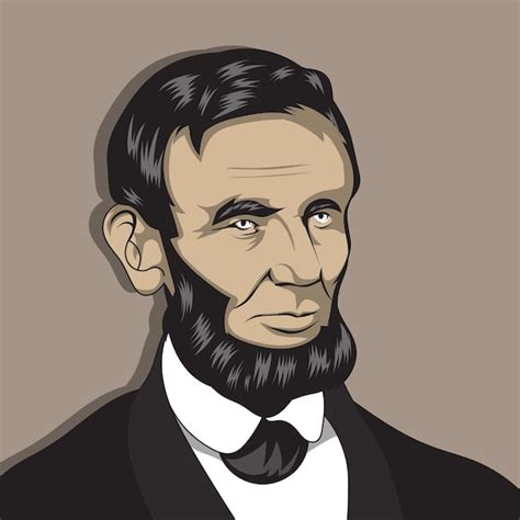 Ilustración De Vector De Abraham Lincoln Retrato Del Decimosexto Presidente Estadounidense