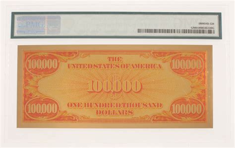 1934 $100,000 One Hundred Thousand Dollars "Smithsonian Edition" Gold Certificate (PMG Gem ...