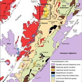 Colour Online Simplified Geological Map Of NW Scotland Showing The