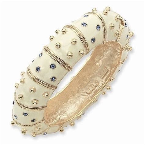 RARE Jackie Kennedy Bracelet - Creamy White Bangle SIZE 7 with Box and ...