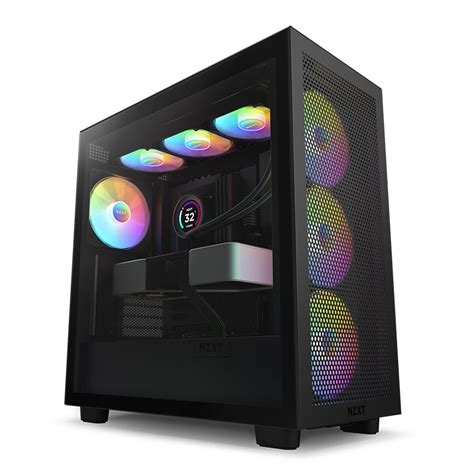 【nzxt美商恩傑】h7 Flow Rgb 黑白 電腦機殼 5v Sync同步內建核心扇x3靜音扇x1 蝦皮購物