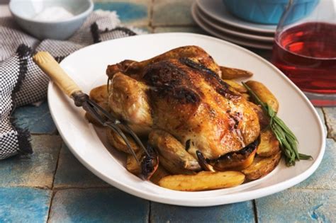 Roast Chicken With Lemon And Tarragon Stuffing Recipe Au