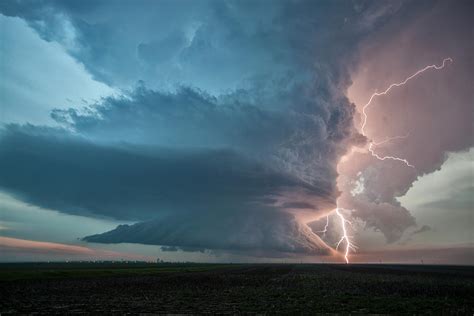 Supercell Thunderstorm And Lightning 2 Photograph By Roger Hill