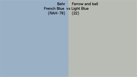 Behr French Blue Rah 78 Vs Farrow And Ball Light Blue 22 Side By