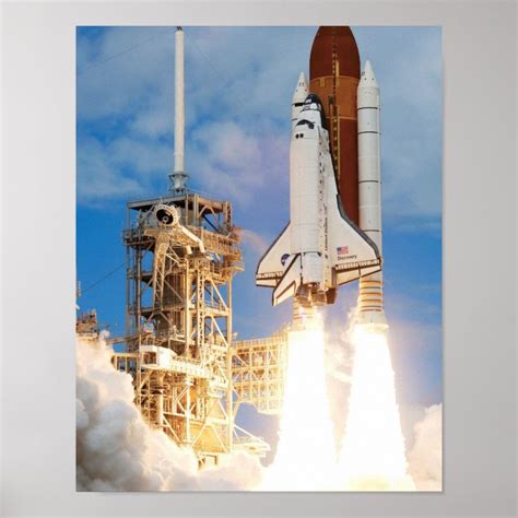 Space Shuttle Launch Poster Zazzle