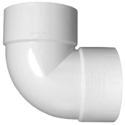 Charlotte Pipe 12 In Pvc Dwv Vent 90 Degree Hub X Hub Elbow Pvc 00300a 2200 The Home Depot