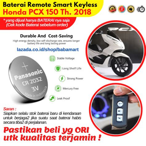 Baterai Remot Motor Honda Pcx Tahun Battery Remote Alarm Kunci