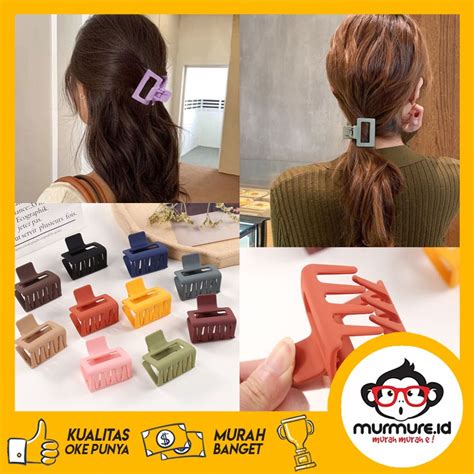 Jual MURMURE ID JEDAI DOFF 5cm PREMIUM JEPIT SALON MATTE KOTAK BOLONG