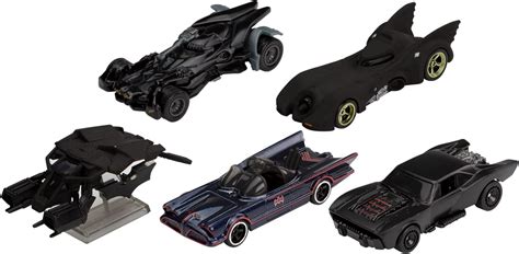 Paquete De Hot Wheels Batman 5 Piezas De Fundición De Batmobile