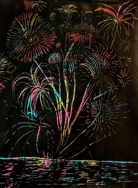 Homemade Scratch Art Fireworks | Art Project for Kids - Soul ...