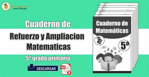 Material Educativo Refuerzo Y Ampliaci N Cuaderno De Matem Tica