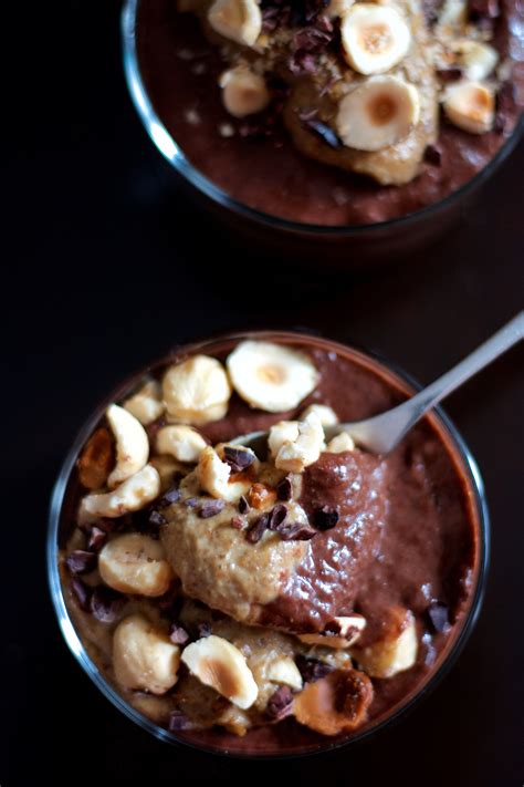 Pudding De Chia Express Au Chocolat Et Beurre De Cacahu Te V Gan Et