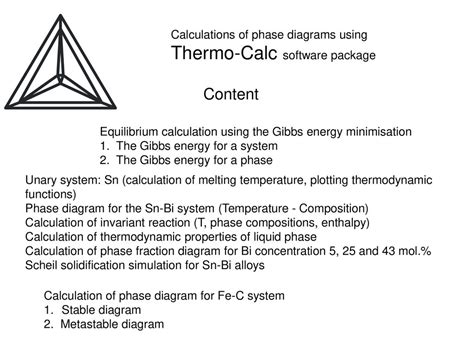 Calculating Phase Diagrams From Thermodynamic Data Pdf The