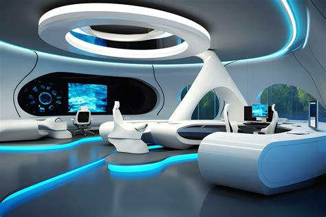 Download the Modern sci-fi futuristic interior office design
