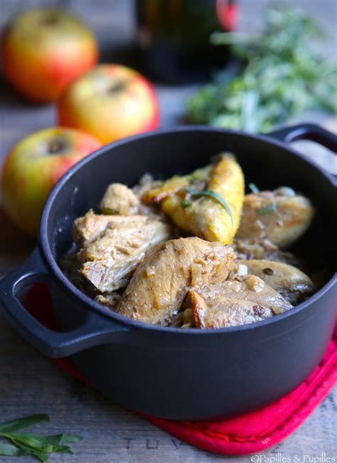 Poulet mijoté au cidre à la moutarde et à lestragon