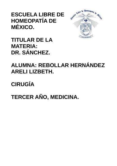 Generalidades de Cirugía Areli Lizbeth Rebollar Hernández uDocz