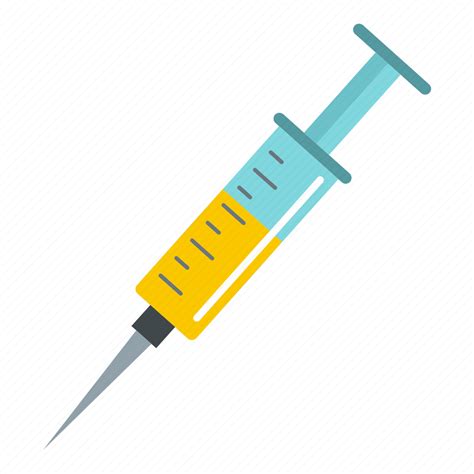 Drug Injection Laboratory Medical Shot Syringe Treatment Icon