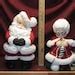 Ceramic Bisque Mr And Mrs Large Winking Vintage Santa Claus Hand