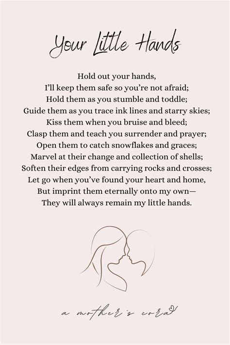 “Your Little Hands” Poem | Motherhood Poem | Motherhood poems, Mother ...