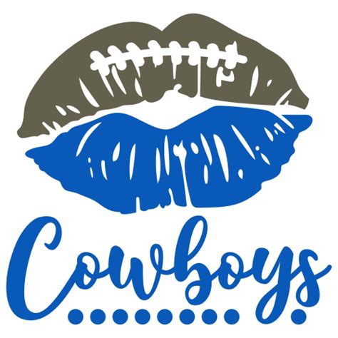 Cowboys Lips Svg Cowboys Lips Football Vector File