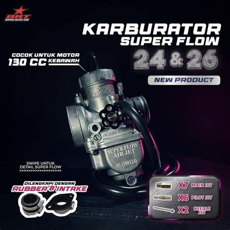 Jual Karburator Pe Mm Brt Racing Paket Super Flow Carburator Mm