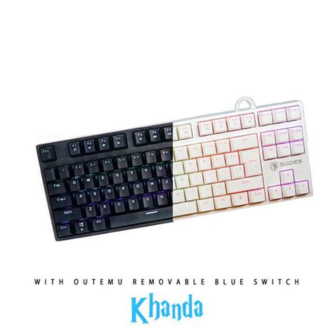 Jual KEYBOARD SADES KHANDA RGB TKL MECHANICAL Putih Kota Bandung