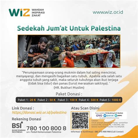 Sedekah Jumat Palestina Wahdah Inspirasi Zakat