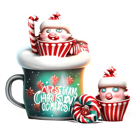 Cute and Adorable Christmas Hot Cocoa Mugs · Creative Fabrica