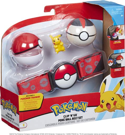 Pok Mon S Pokemon Clip N Go Poke Ball Belt Set Pikachu Amazon