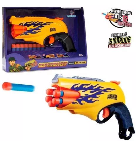 Rev Lver Pistola Arma Dardo Tipo Nerf Brinquedo Infantil Frete Gr Tis