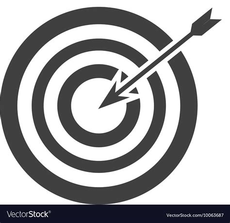 Bullseye with arrow icon Royalty Free Vector Image